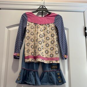 Matilda Jane Pink and Blue Ruffle Outfit
